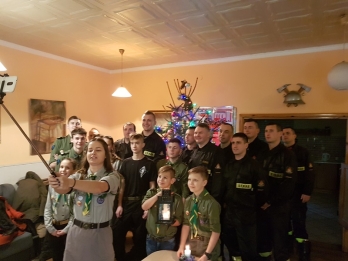 Harcerze z Hufca Ziemi Koszalińskiej ZHP z wizytą w Komendzie Miejskiej PSP w Koszalinie